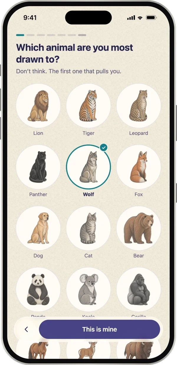 Choose your seven animals