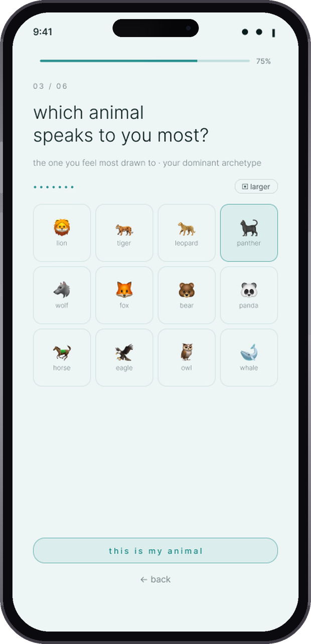 Choose your seven animals